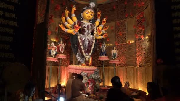 Howrah Bengale Occidental Inde Octobre 2022 Déesse Durga Est Adoré — Video