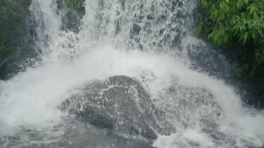Hindistan, Darjeeling 'deki Himalaya dağları, Kurseong' daki Paglajhora şelalesinin yavaş hareketi. Mahananda Nehri 'nin kaynağı Mahananda Vahşi Yaşam Sığınağı, Siliguri ve Jalpaiguri' den akıyor..