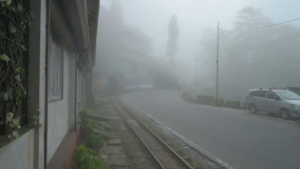 Darjeeling Δυτική Βεγγάλη Ινδία Αυγούστου 2023 Diesel Toy Train Passing — Αρχείο Βίντεο