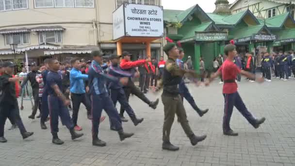 Darjeeling West Bengal India 2023 Προετοιμασία Του Εορτασμού Της Ημέρας — Αρχείο Βίντεο