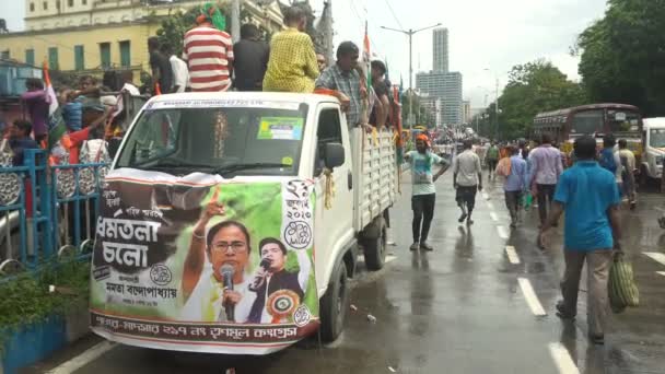 Калькутта Западная Бенгалия Индия Июля 2023 Года Всеиндийская Партия Конгресса — стоковое видео
