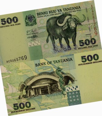 Afrika bufalosu, Tanzanya Portresi 500 Şilin 2003 Banknotları. 