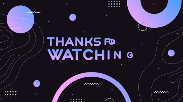 Geanimeerde Esthetische Twitch Schermen Voor Stream Bedankt Voor Het Kijken — Stockvideo