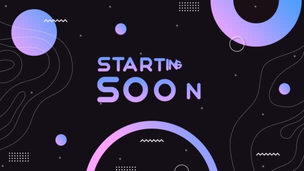 Animowane Estetyczne Ekrany Twitch Dla Stream Zaczynając Wkrótce Pakiety Twitch — Wideo stockowe