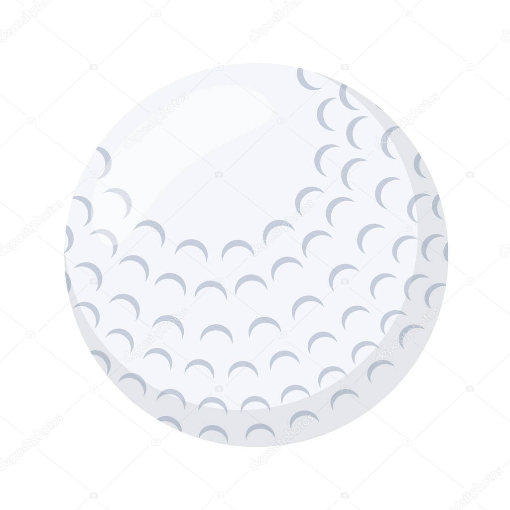 Golf ball flat style vector image