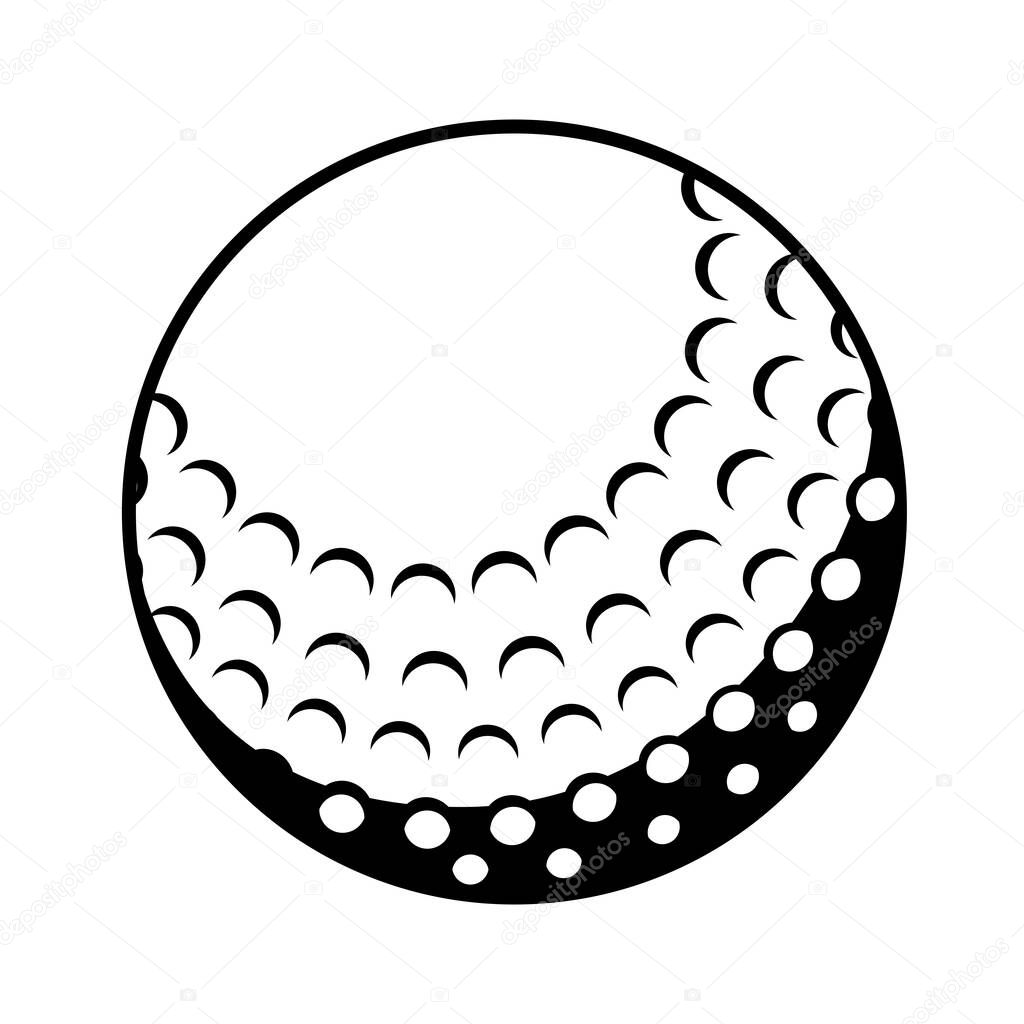 Golf ball glyph style vector image