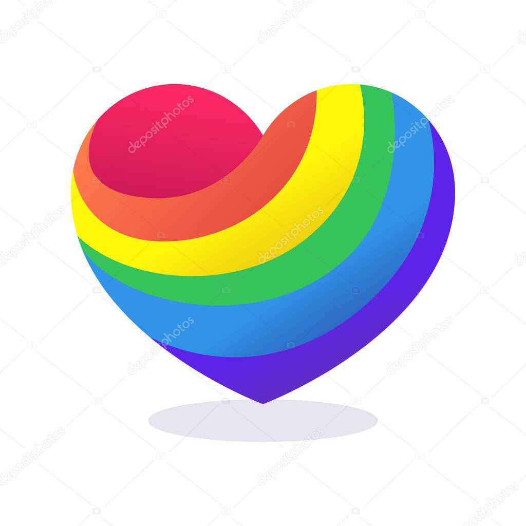 Pride heart vector image