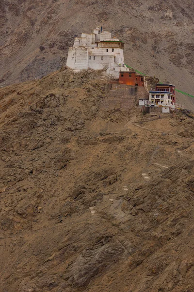 Vista Perto Marco Famoso Cidade Leh Namgyal Tsemo Ladakh Índia — Fotografia de Stock