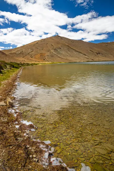 stock image Saltwater formation at the banks of Yayatso, a high-altitude lake at Ladakh, India. A new biodiversity hotspot at an attitude of 4820 meters.  