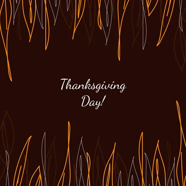 Happy Thanksgiving Dag Kort Vektor Illustration — Stock vektor
