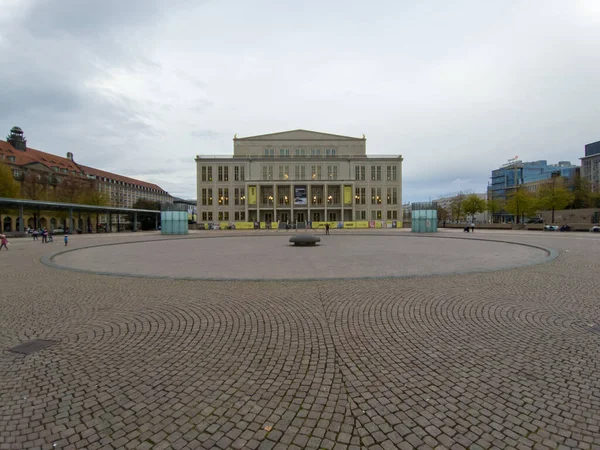 Leipzig Γερμανια Νοεμβριου 2022 Όμορφη Αρχιτεκτονική Της Augustusplatz Και Πανεπιστημιακό — Φωτογραφία Αρχείου