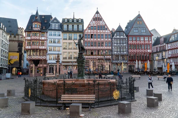 Frankfurt Main Allemagne Novembre 2022 Architecture Intéressante Place Romerberg Située — Photo