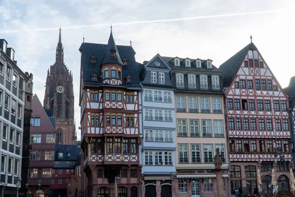 Frankfurt Main Allemagne Novembre 2022 Architecture Intéressante Place Romerberg Située — Photo