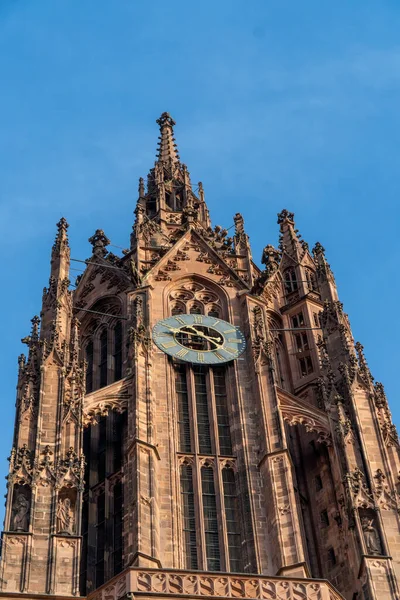 Frankfurt Main Germany November 2022 Gigantic Frankfurt Cathedral Saint Bartholomew — Stock Photo, Image