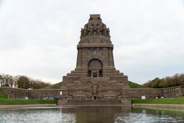 LEIPZIG, ALMANY - 24 Kasım 2022: Leipzig 'deki Milletler Muharebesi' nin devasa anıtı.