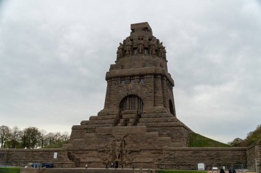 LEIPZIG, ALMANY - 24 Kasım 2022: Leipzig 'deki Milletler Muharebesi' nin devasa anıtı.
