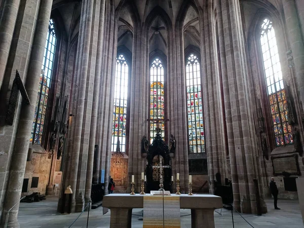 Nuremberg Allemagne Novembre 2022 Dans Gigantesque Église Sebald Sebalduskirche Nuremberg — Photo