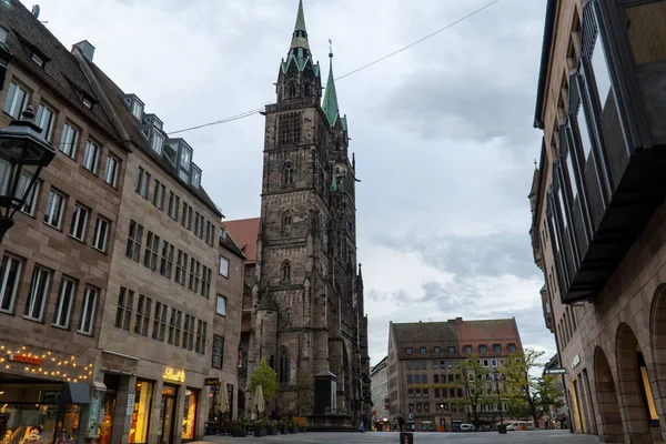 Nuremberg Alemanha Novembro 2022 Gigante Lorenzkirche Também Conhecido Como Igreja — Fotografia de Stock