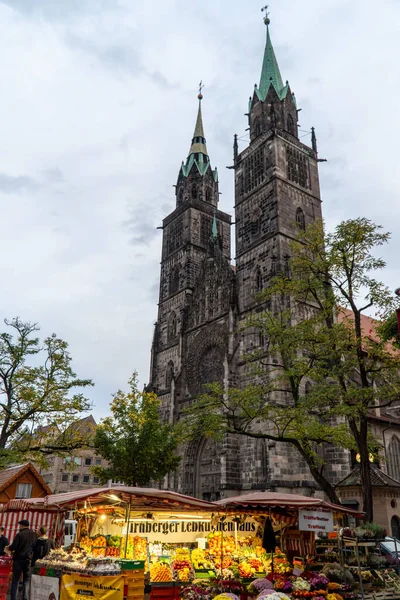 Nuremberg Alemanha Novembro 2022 Gigante Lorenzkirche Também Conhecido Como Igreja — Fotografia de Stock