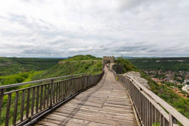 Ovech fortress near Provadia town in Bulgaria. Ancient stone wall with amazing view. clipart