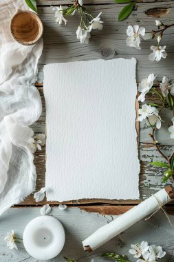 Düğün davetiyesi maketi, kırsal, minimalist.