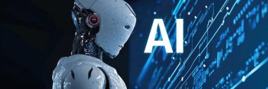 Metni yapay zekaya sahip bir insansı robot.