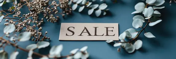 Arkaplanda yazılar var. Satış, iş konsepti.