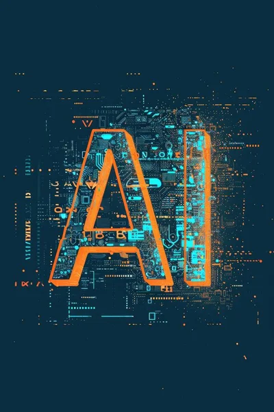 Metin Yapay Zeka teknolojisi konsepti