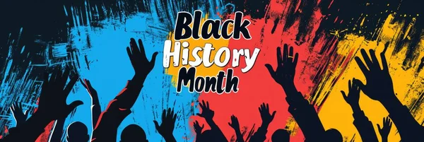 Black History Month celebration background, event design template.