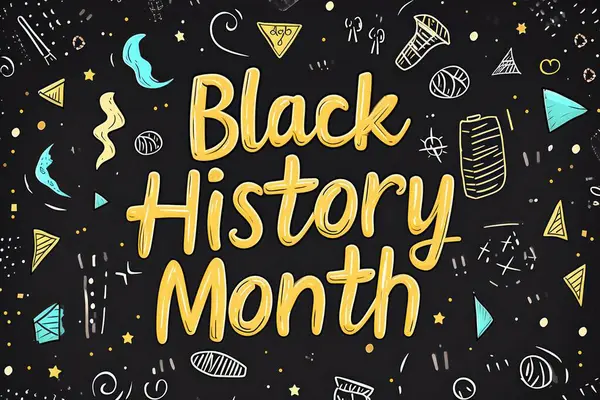 Siyah geçmiş ay kartı ve metin, arkaplan