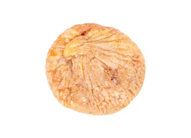 Beyaz arkaplanda izole edilmiş düz incir, üst görünüm