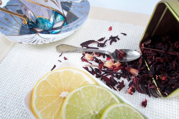 Herbal Fruit Tea Sudanese Hibiscus — Stock Photo, Image