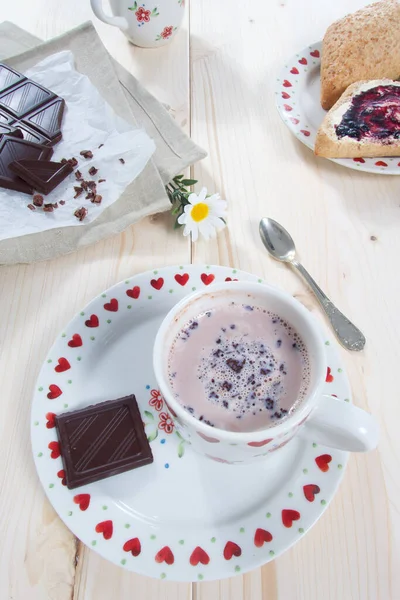 Bebida Caliente Cacao Dulce Con Leche Chocolate — Foto de Stock