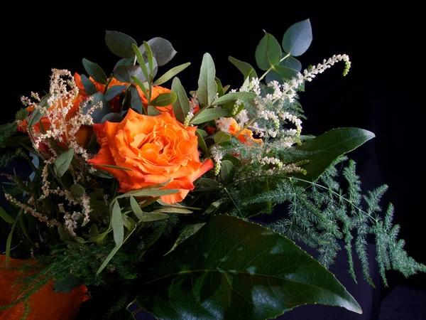 Orange Wedding Colourful Bouquet Flowers — Stock Photo, Image