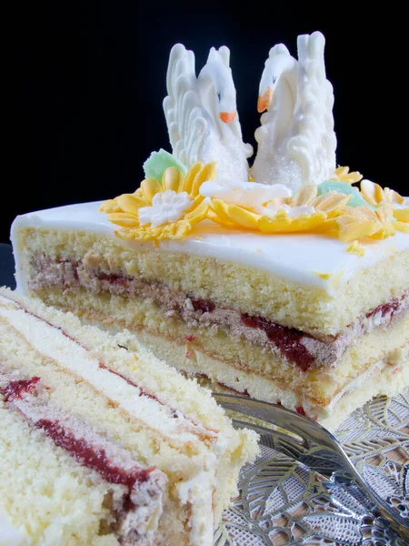 甘いイチゴ ウエディング ケーキ — ストック写真