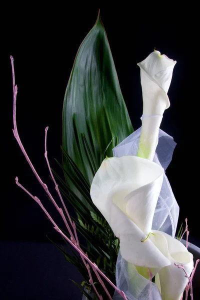 Bukiet Kwiatów Biały Ślub Callas — Zdjęcie stockowe