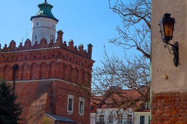 Sandomierz 'deki eski bir kasaba. Polonya.