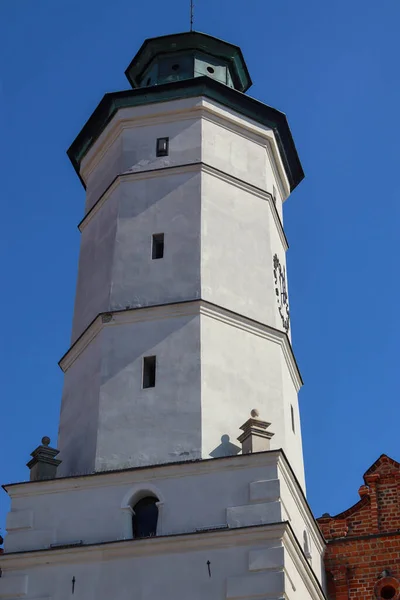 Sabah Sandomierz 'de eski bir şehir. Polonya.