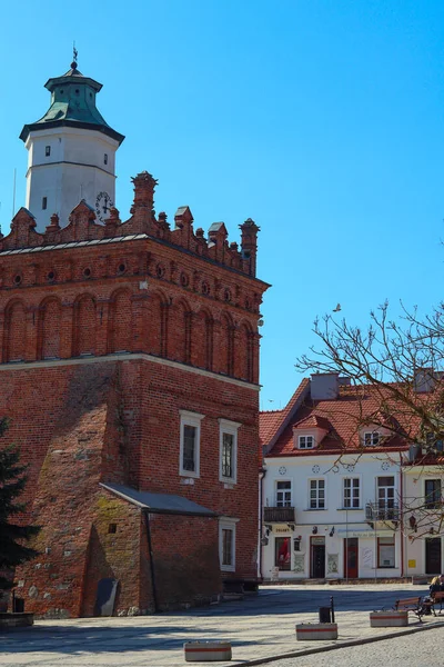 Sandomierz 'deki eski bir şehir. Polonya.