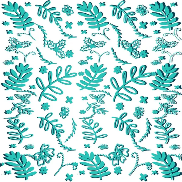 Pattern Seamless Wallpaper Flower Floral Vector Texture Design Art Illustration — Stock Photo, Image