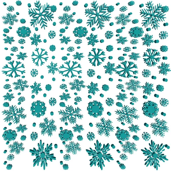クリスマス 雪の結晶 パターン ベクトル シームレス 雪の結晶 イラスト デザイン フレーク セット — ストック写真