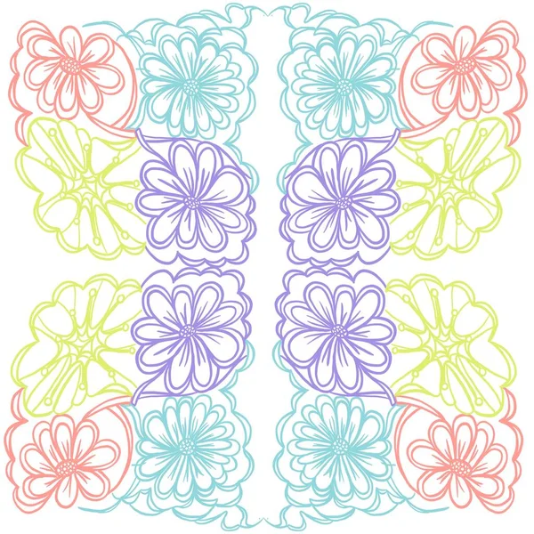 Pattern Seamless Wallpaper Floral Texture Vector Illustration Ornament Flower Vintage — Stock Photo, Image
