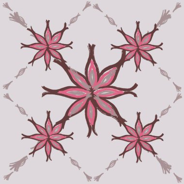 Soyut geometrik şekilli kusursuz desen