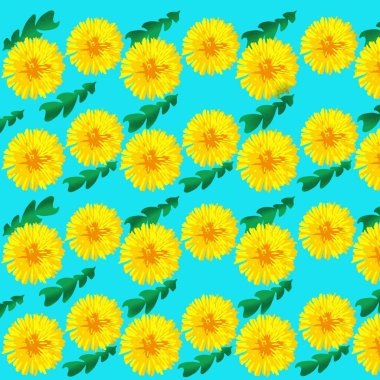   yeşil yapraklı sarı karahindiba çiçekleri