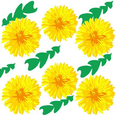   yeşil yapraklı sarı karahindiba çiçekleri