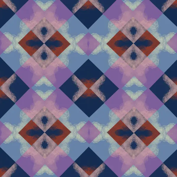 Wzór Bez Szwu Tekstura Tkanina Geometryczne Projekt Kwadrat Tapeta Vintage — Zdjęcie stockowe