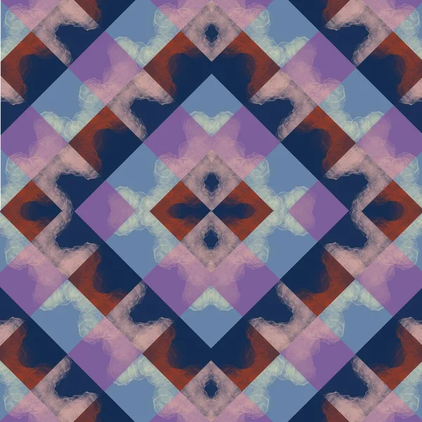 Patroon Naadloos Textuur Weefsel Geometrisch Design Vierkant Behang Retro Decoratie — Stockfoto