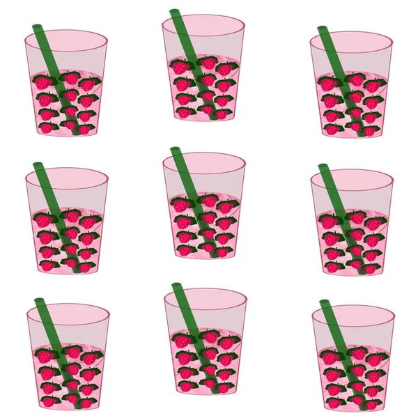 Bebida Vidro Copo Isolado Plástico Branco Bebida Coquetel Palha Suco — Fotografia de Stock