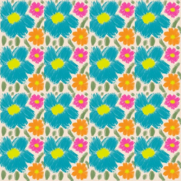 Unten Blumig Gänseblümchen Natur Blumen Muster Gerbera Rosa Sommer Frühling — Stockfoto