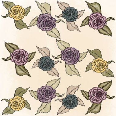 çiçek, gül, vektör, illüstrasyon, tasarım, doğa, sanat, çiçek, desen, çiçekler, çizim, yaprak, vintage, dekorasyon, çizgi film